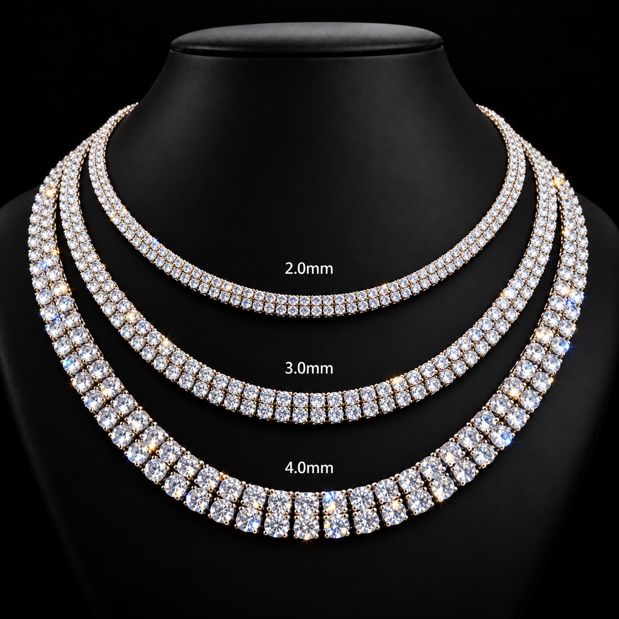 Double Row Tennis Chain by Auric Jewelry & Co.