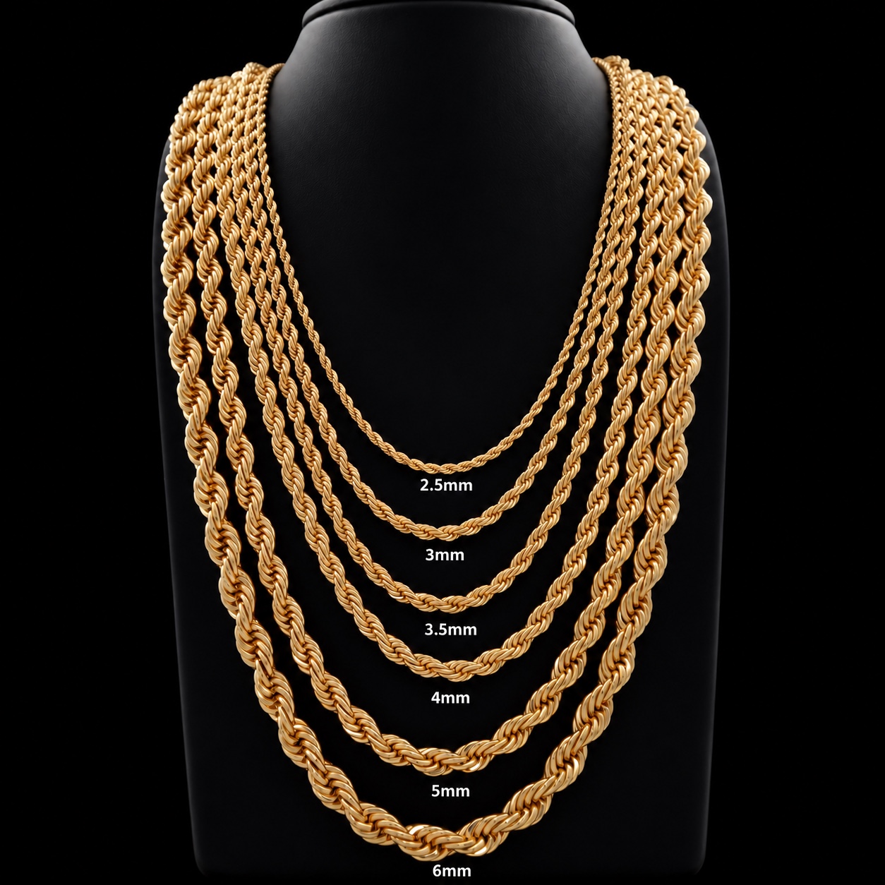Gold Rope Chain by Auric Jewelry & Co.