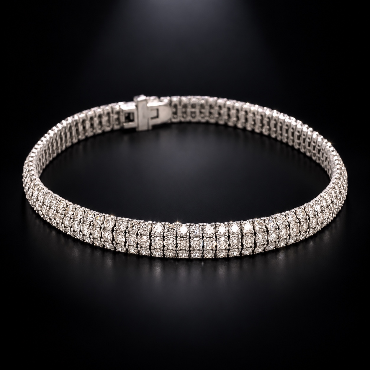 Triple Row Tennis Chain by Auric Jewelry & Co.