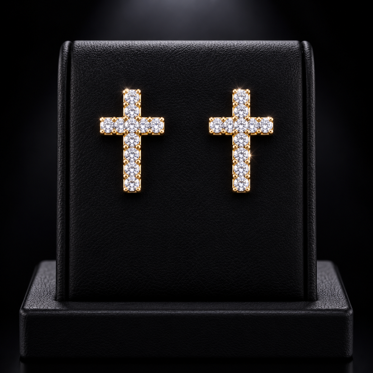 Diamond Cross Studs by Auric Jewelry & Co.