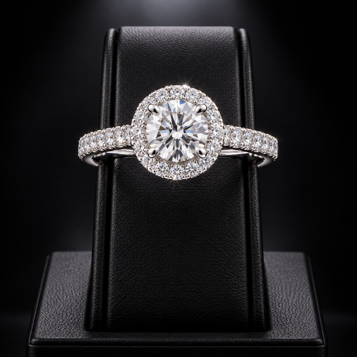 Halo Engagement Ring by Auric Jewelry & Co.