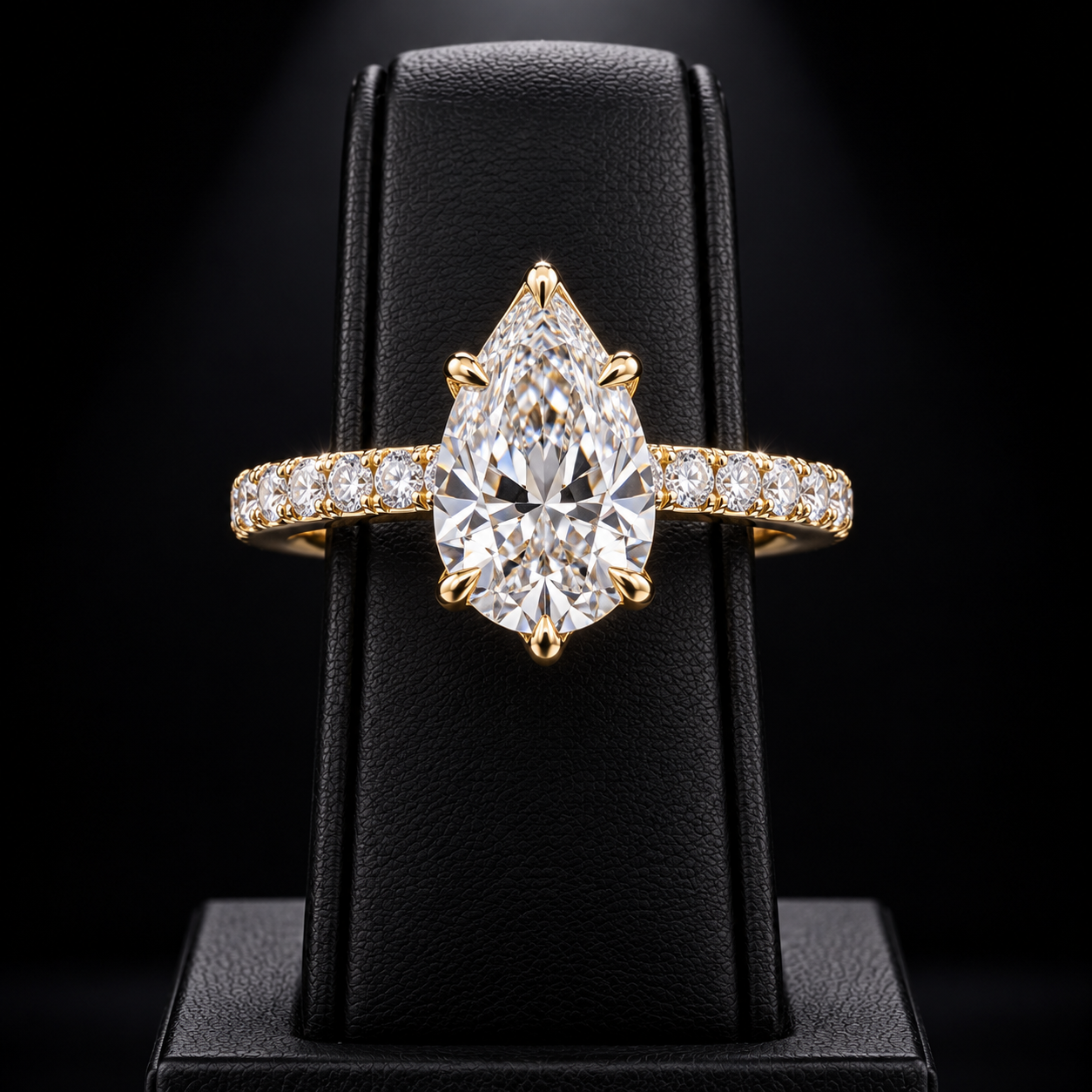 Pear Pavé Ring by Auric Jewelry & Co.